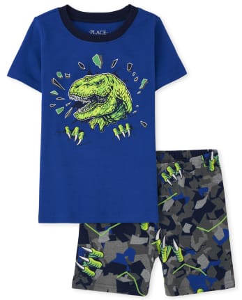 Boys Dino Snug Fit Cotton Pajamas