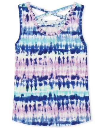 Girls Print Cross Back Tank