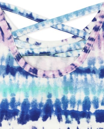 Girls Print Cross Back Tank