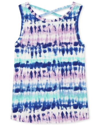 Girls Print Cross Back Tank