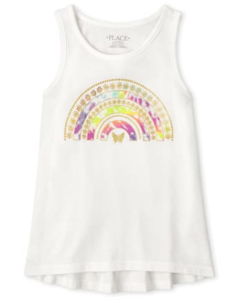 Niñitas Camiseta sin mangas con estampado asimétrico