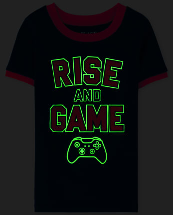 Pyjama en coton coupe ajustée Glow Gamer pour garçon