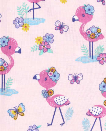 Baby And Toddler Girls Flamingo Snug Fit Cotton Pajamas