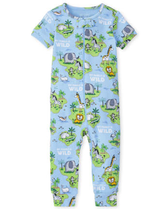 Unisex Baby And Toddler Safari Snug Fit Cotton One Piece Pajamas