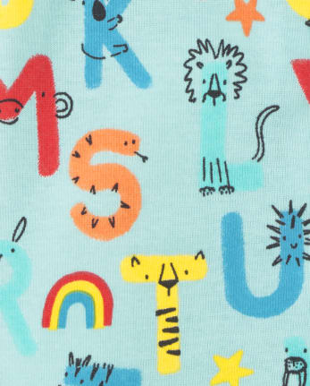 Unisex Baby And Toddler Alphabet Snug Fit Cotton One Piece Pajamas