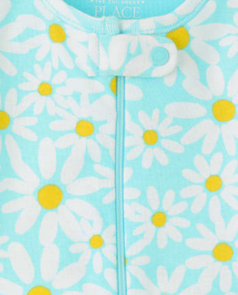 Baby And Toddler Girls Daisy Snug Fit Cotton One Piece Pajamas