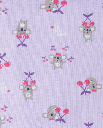 Pijama de una pieza de algodón con diseño de fresa y Koala para bebés y niñas pequeñas, paquete de 2