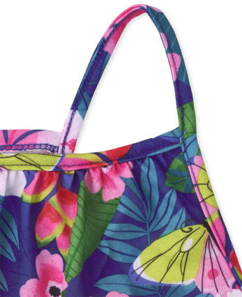 Girls Floral Ruffle Nightgown