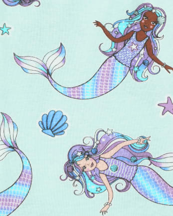 Girls Unicorn Mermaid Snug Fit Cotton Pajamas 2-Pack