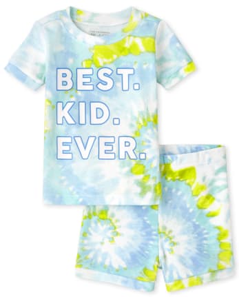 Baby And Toddler Boys Matching Family Tie Dye Snug Fit Cotton Pajamas