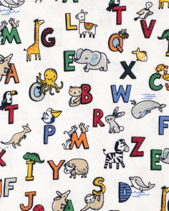 Baby And Toddler Alphabet Snug Fit Cotton Pajamas