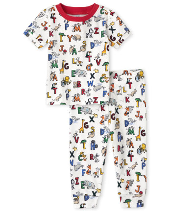 Baby And Toddler Alphabet Snug Fit Cotton Pajamas