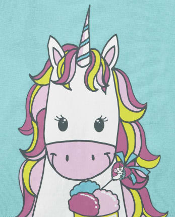 Pyjama en coton ajusté licorne pour bébés et petites filles