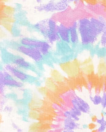 Baby And Toddler Girls Matching Family Rainbow Tie Dye Snug Fit Cotton Pajamas