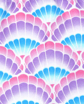 Girls Glow Mermaid Snug Fit Cotton Pajamas