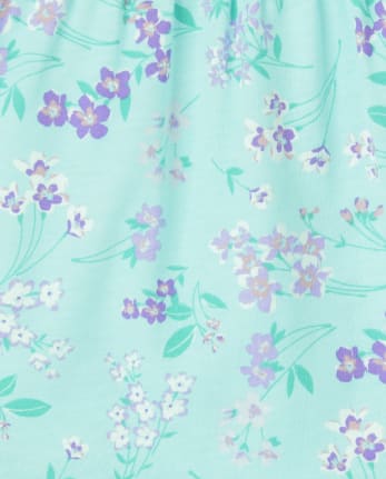 Girls Print Tiered Dress