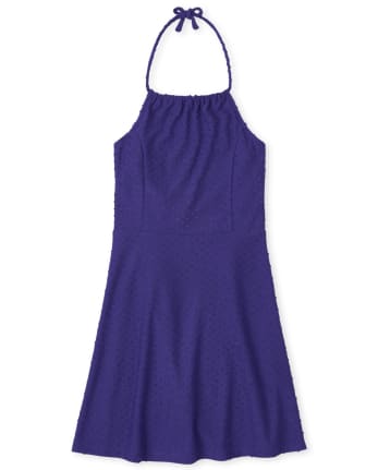 Girls Tie Back Halter Dress