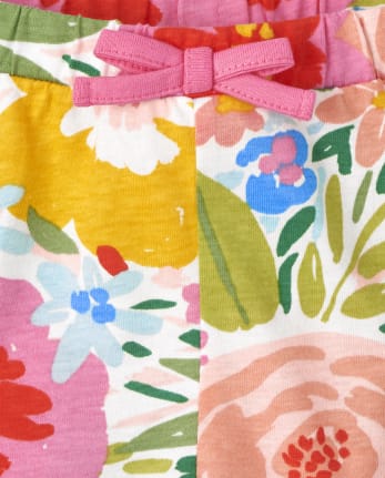 Lot de 3 shorts à volants fleuris pour bébé fille