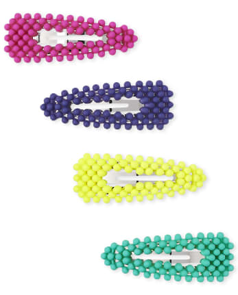 Paquete de 4 pasadores para el cabello con lunares para niñas