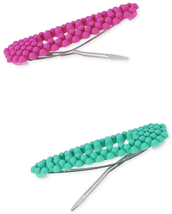 Paquete de 4 pasadores para el cabello con lunares para niñas