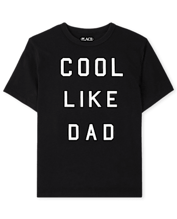 Kids Matching Family Cool Like Dad Graphic Tee - BLACK