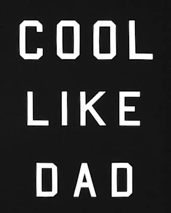 Kids Matching Family Cool Like Dad Graphic Tee - BLACK
