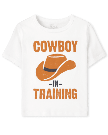Camiseta con estampado de vaquero para bebés y niños pequeños