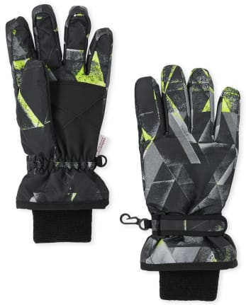 Boys Geometric Glacier Fleece Gloves