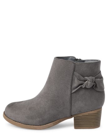 Bottines à talon avec nœud pour fille