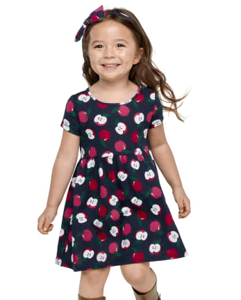 Baby And Toddler Girls Apple Babydoll Dress