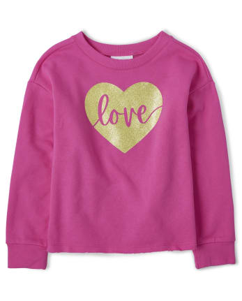 Sudadera con capucha Corazón gráfico para niñas