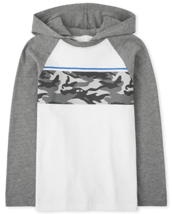 Sudadera con capucha Camo Colorblock para niños