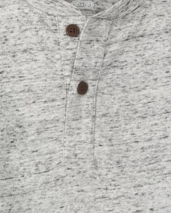 Camiseta con cuello henley Marled para niños