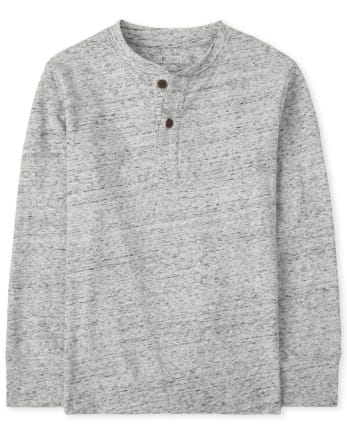 Camiseta con cuello henley Marled para niños