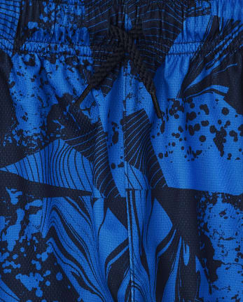 Boys Print Mesh Performance Basketball Shorts 2-Pack