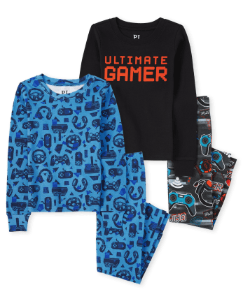 Boys Gamer Snug Fit Cotton Pajamas 2-Pack