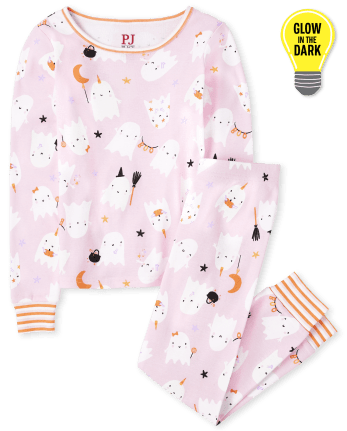 Pijama de algodón de ajuste ceñido Fa-Boo-Lous Glow para niñas