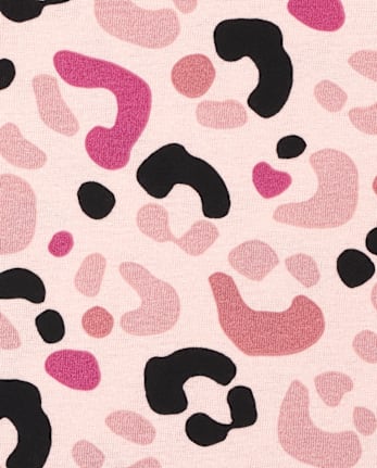 Baby And Toddler Girls Cat Leopard Snug Fit Cotton Pajamas 2-Pack