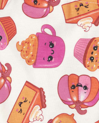 Pijama de algodón de ajuste ceñido para bebés y niñas pequeñas Pumpkin Spice Crew