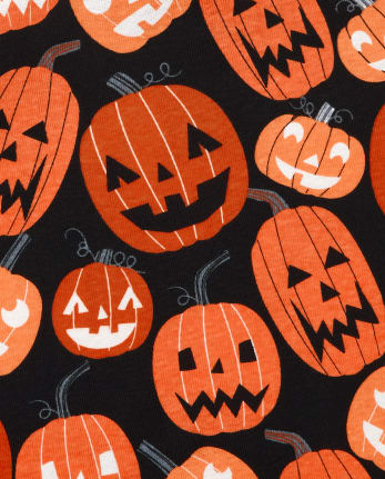 Unisex Baby And Toddler Matching Family Glow Pumpkin Snug Fit Cotton Pajamas