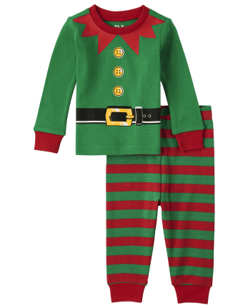 Pijama de algodón unisex para bebés y niños pequeños Elf Snug Fit