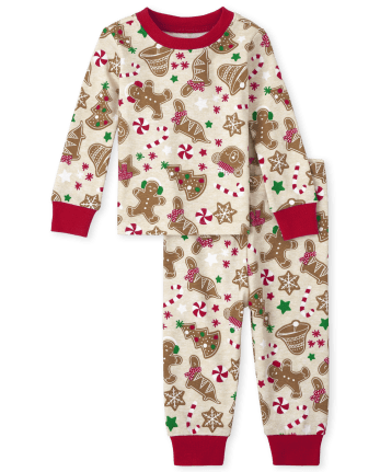 Unisex Baby And Toddler Gingerbread Cookie Snug Fit Cotton Pajamas
