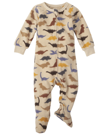 Baby And Toddler Boys Dino Fleece One Piece Pajamas