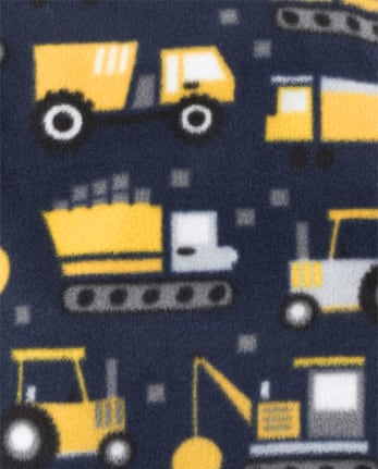 Baby And Toddler Boys Construction Fleece One Piece Pajamas