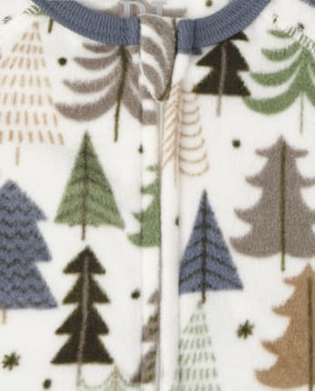 Pijama de una pieza de forro polar para bebés y niños pequeños Bear Forest, paquete de 2