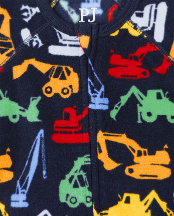 Lot de 2 pyjamas une pièce en molleton à carreaux pour bébé et tout-petit garçon