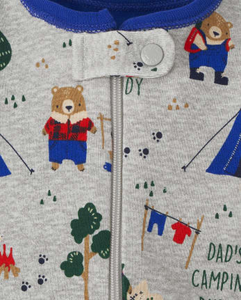 Baby And Toddler Boys Bear Snug Fit Cotton One Piece Pajamas 3-Pack