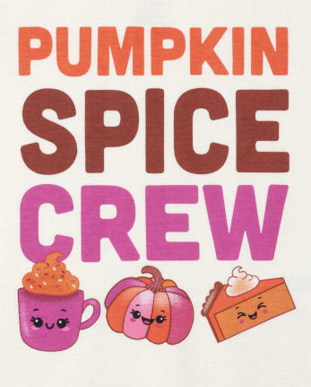 Pijama de algodón de ajuste ceñido para niñas Pumpkin Spice Crew