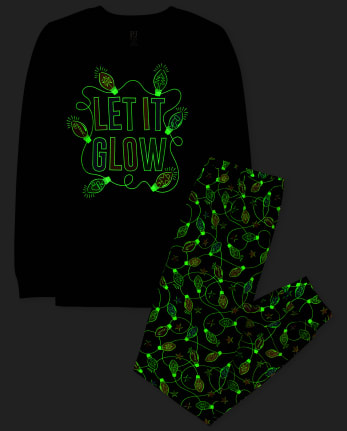 Adult Matching Family Let it Glow Lights Cotton Pajamas