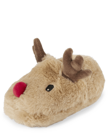 Unisex Toddler Matching Family Reindeer Slippers